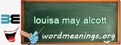 WordMeaning blackboard for louisa may alcott